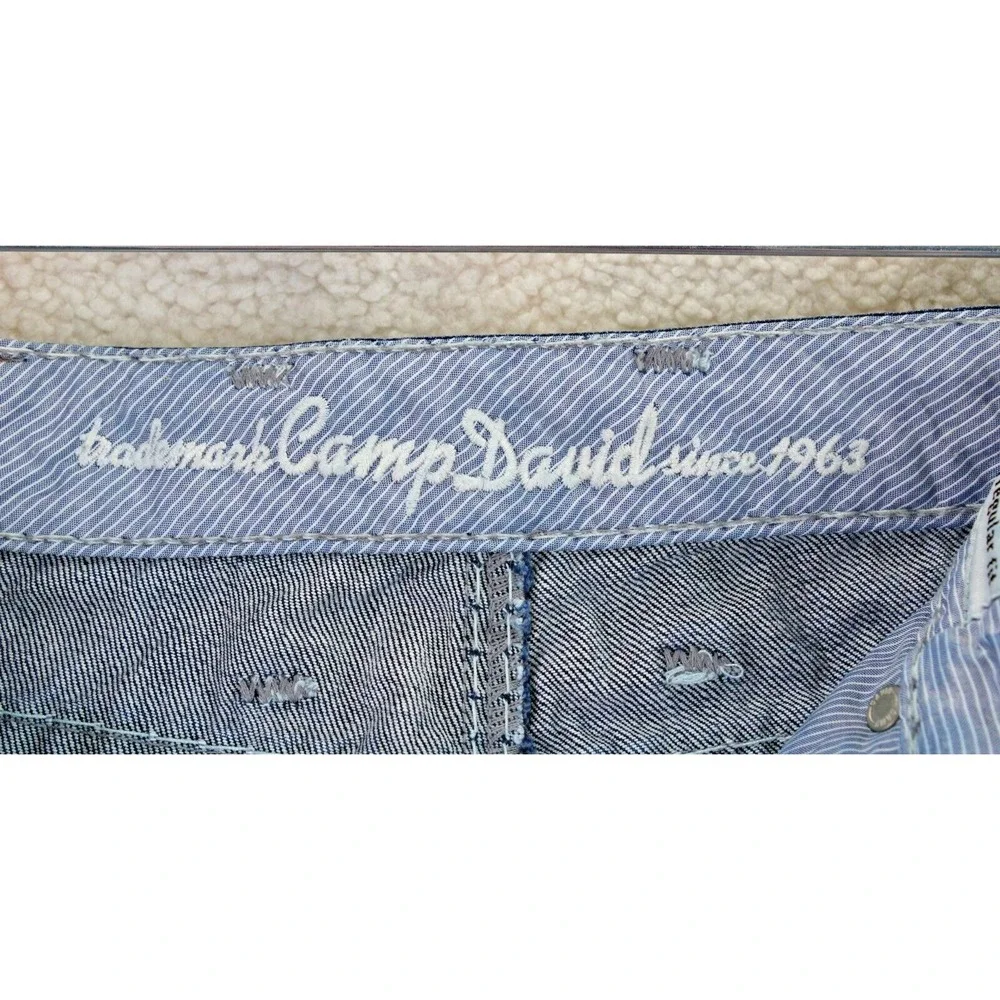 Camp David Men Nick Regular Fit Dark Wash Denim Jeans White Stitching Size 31x32